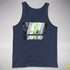 Agender Pride Grunge Exclamation Points Premium Tank Top - Navy